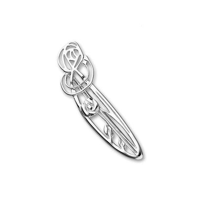 Argento Sterling Con Ametista & Charles Rennie Mackintosh Pendente Collana Con Catena 366401